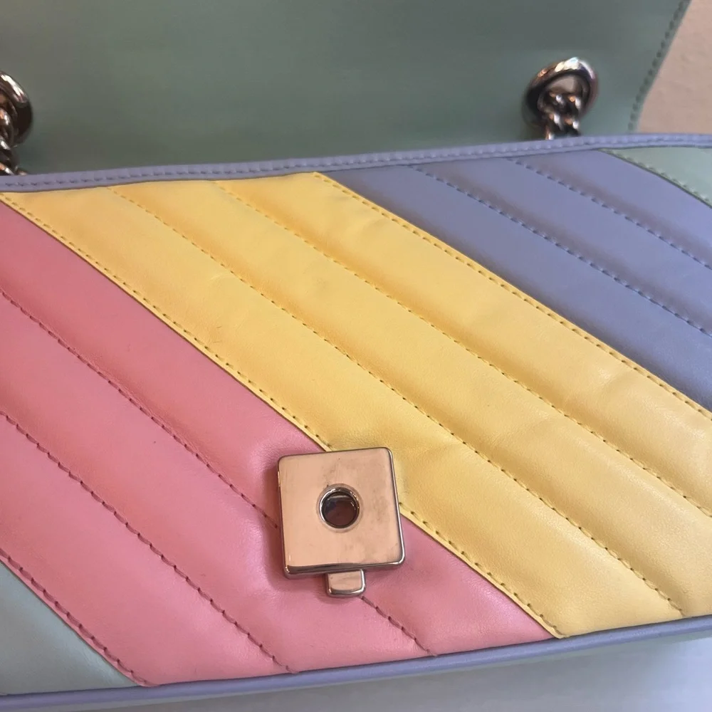 Gucci Multicolor Diagonal Marmont Matelassé Shoulder Bag - Picture 5 of 15